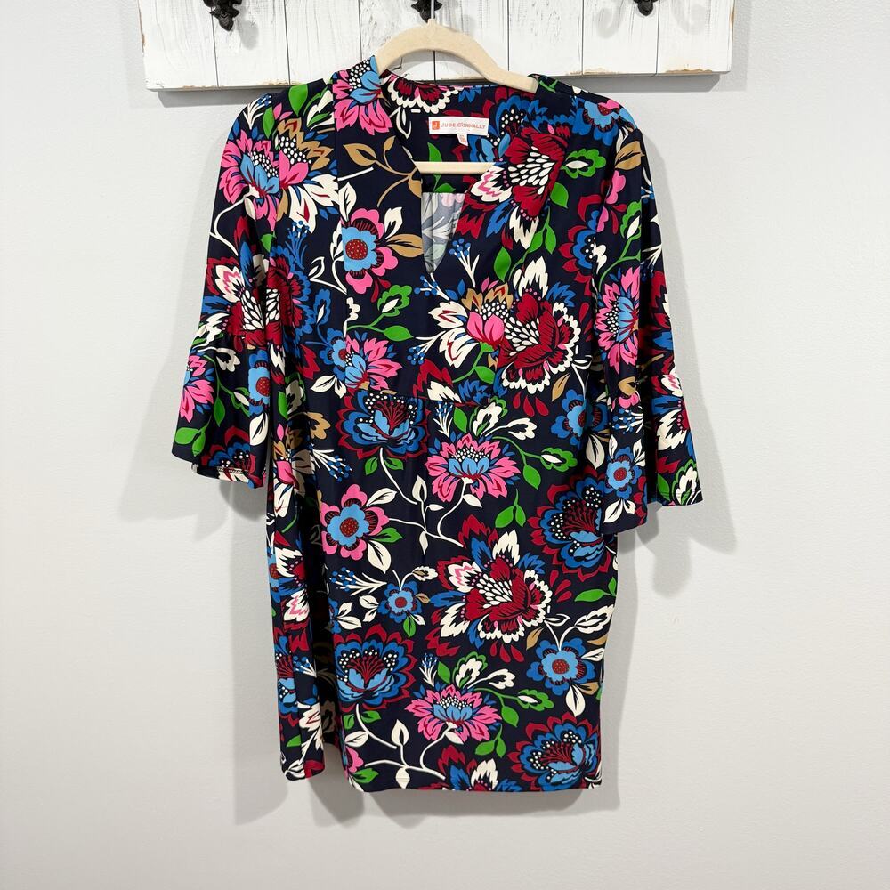 Jude Connally Kerry Dress Floral Print XS Stretch Shift Dress